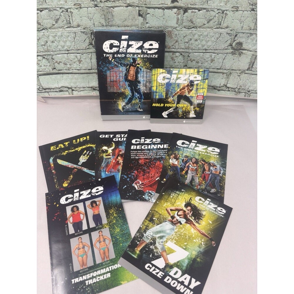 Cize: The End Of Exercise (4 DVDs, Guides, Food Book) BeachBody Shaun T W/Bonus